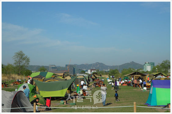 월드컵 공원 텐트의 물결