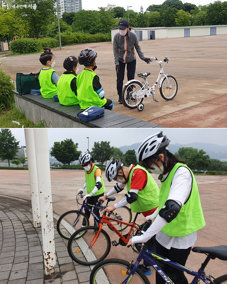 광나루 자전거공원 자전거 교실은 성인, 어린, 가족 대상으로 구분해 진행된다