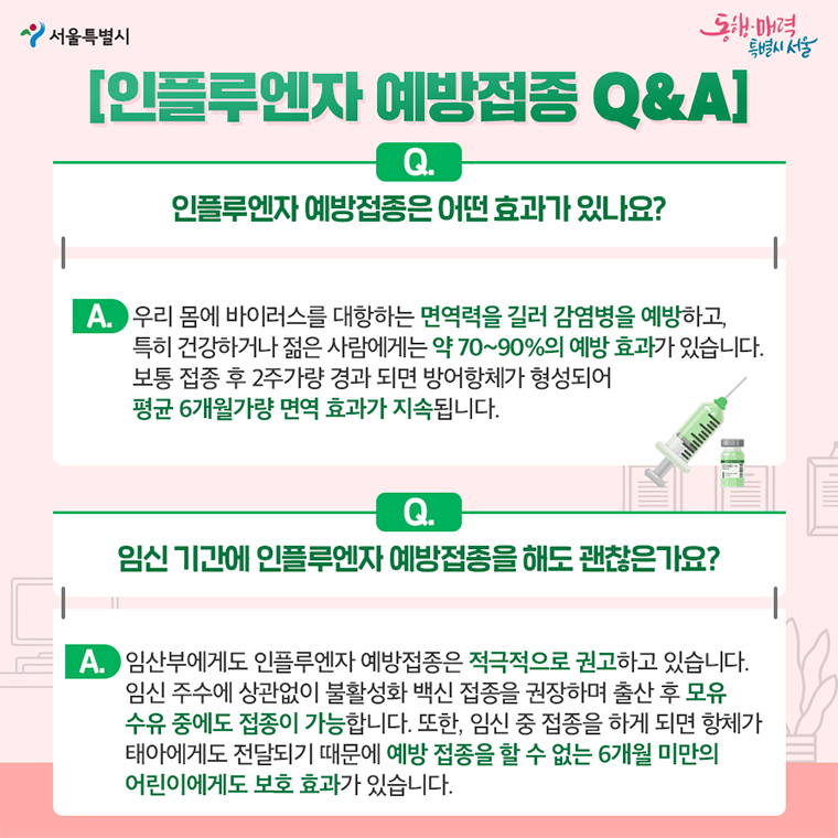 인플루엔자 예방접종 Q&A 1