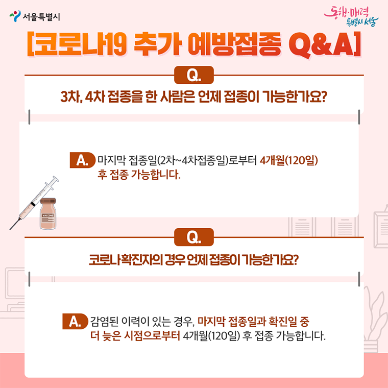 코로나19 추가 예방접종 Q&A 2