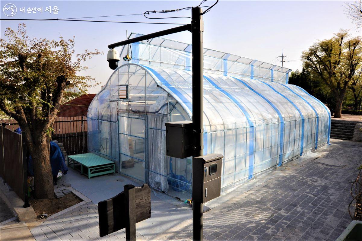 도시농업지원센터 육묘장에 위치한 입원치료실 용도의 온실 ⓒ조수봉