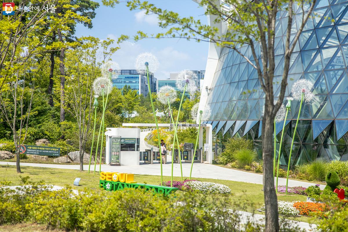 무더운 여름이지만 걷기 좋은 서울식물원 주변을 관람객들이 즐기고 있는 풍경 ⓒ임중빈