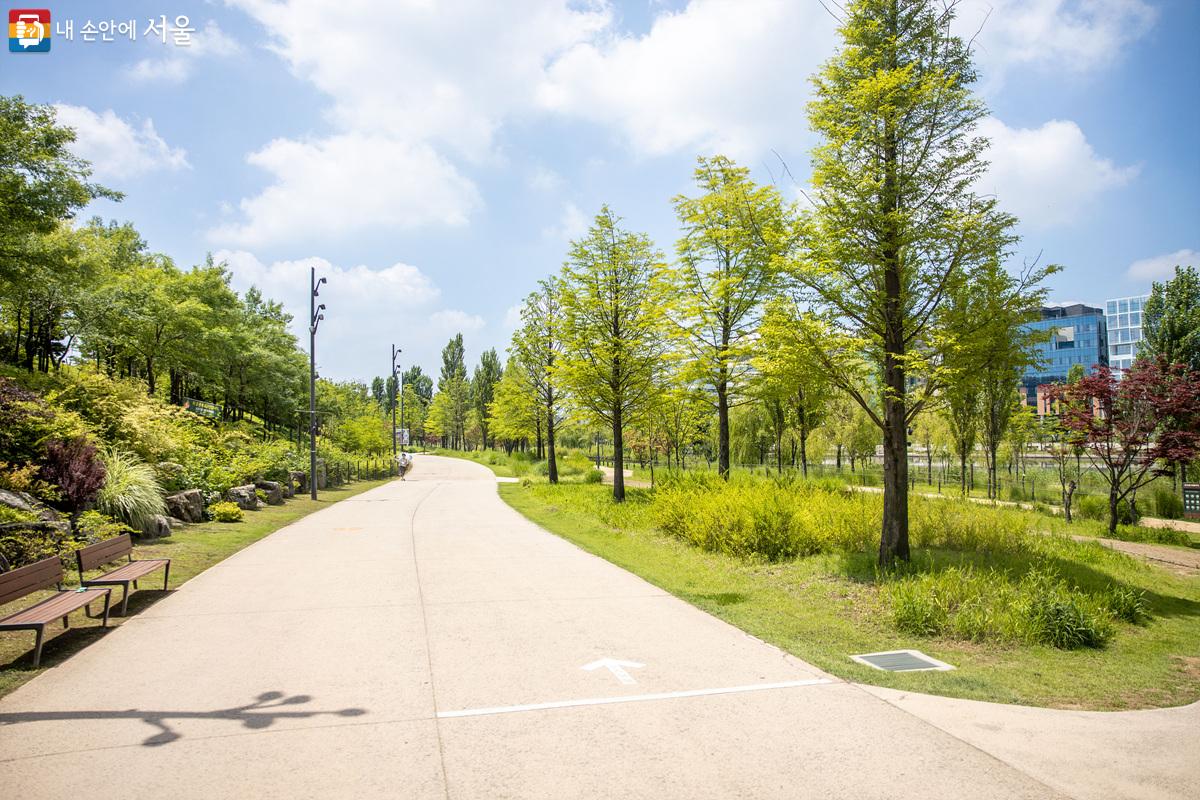 무더운 여름이지만, 여름 특유의 청명한 하늘아래 서울식물원의 산책로가 더욱 멋스럽게 느껴진다. ⓒ임중빈