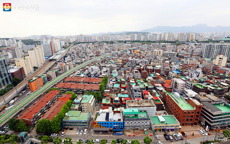 중랑역 인근 노후 저층 주거지