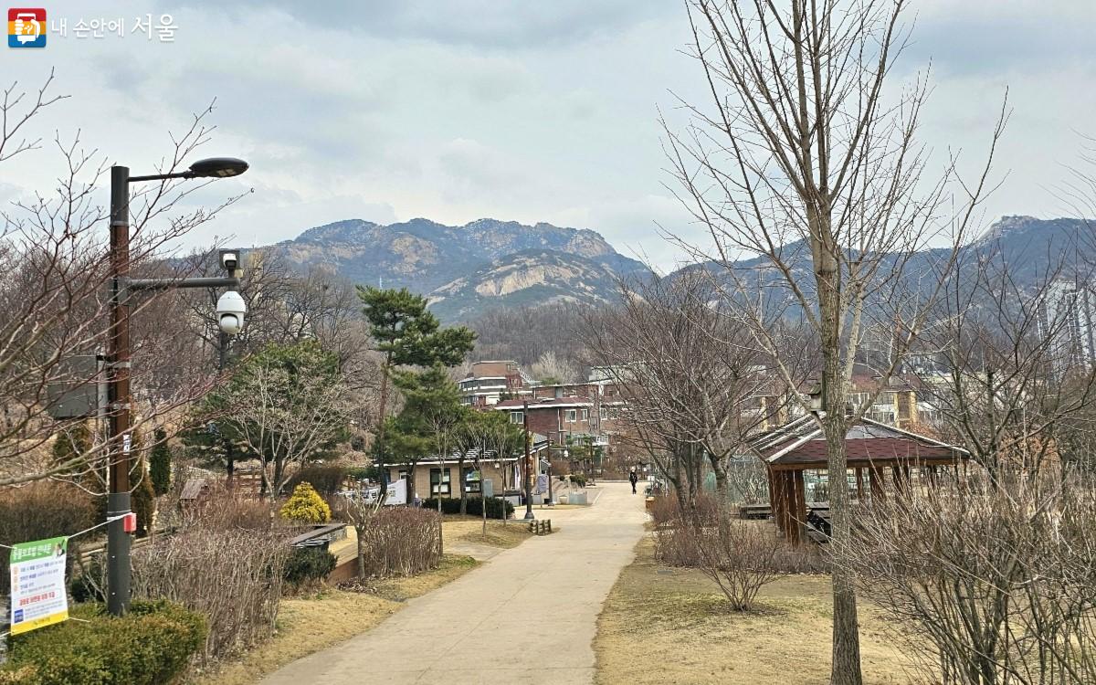 은평반려식물 클리닉센터가 있는 향림도시농업체험원에서는 북한산이 바라다보인다. ©최정윤
