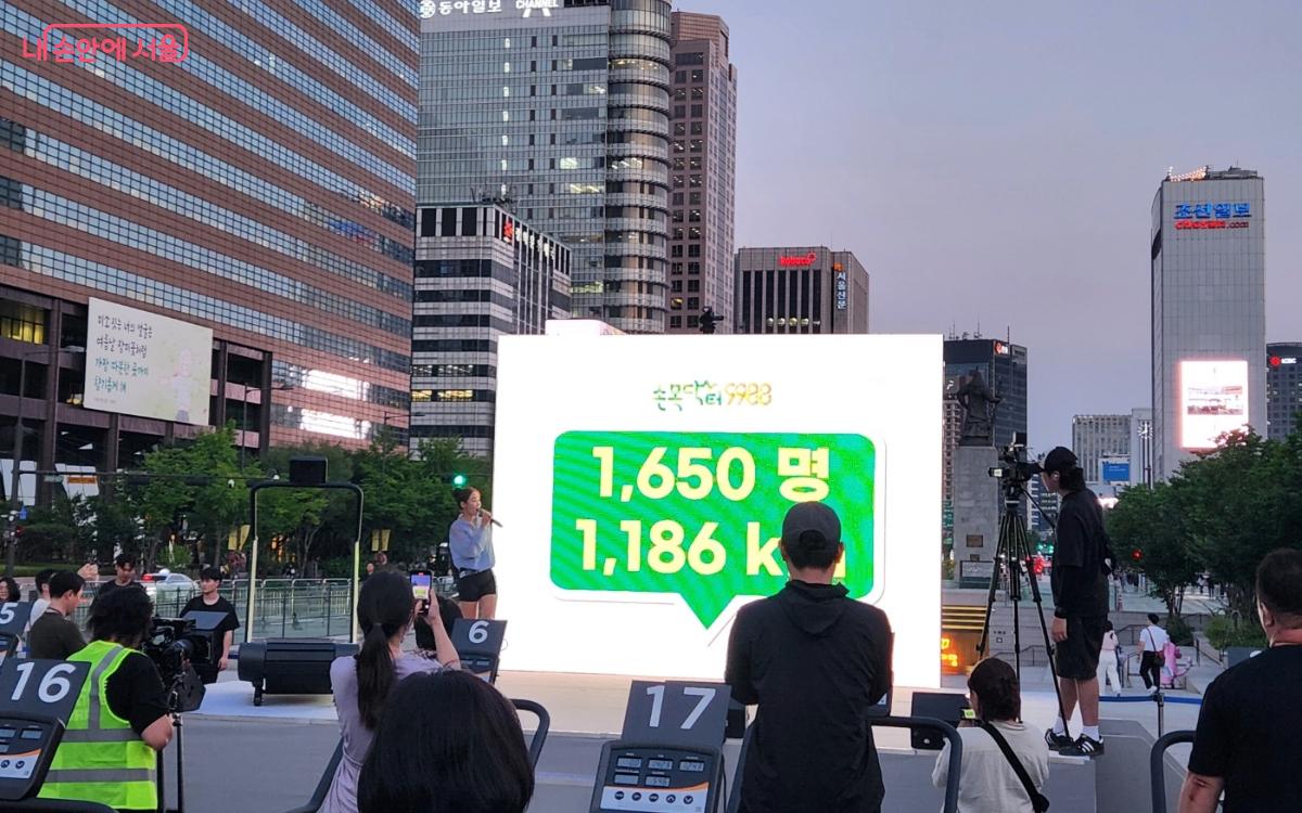 이날 행사에는 총 1,650명 시민이 참여해 1,186km를 걸었다. ©김도연