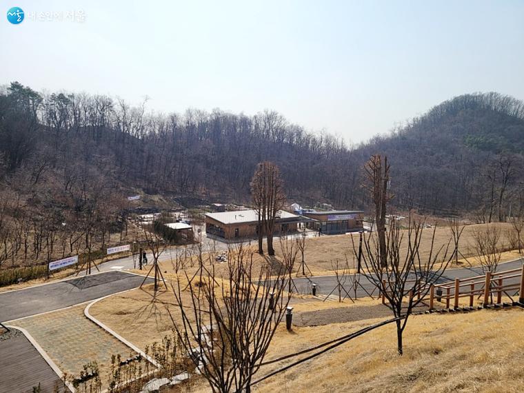 서울 구로구에 위치한 천왕산 가족캠핑장 전경