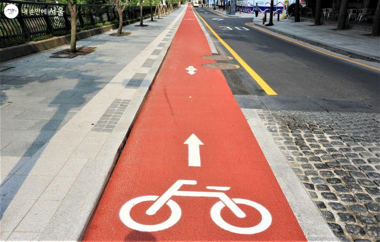 자전거 전용도로는 차도와 마찬가지로 역주행을 할 수 없다. 