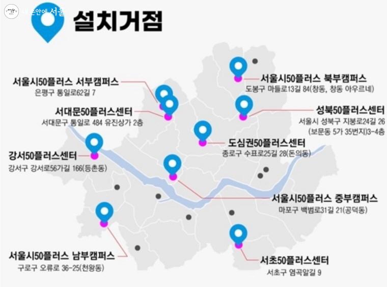 서울시50플러스 캠퍼스와 센터 9곳에서 자원순환캠페인을 진행하고 있다. 