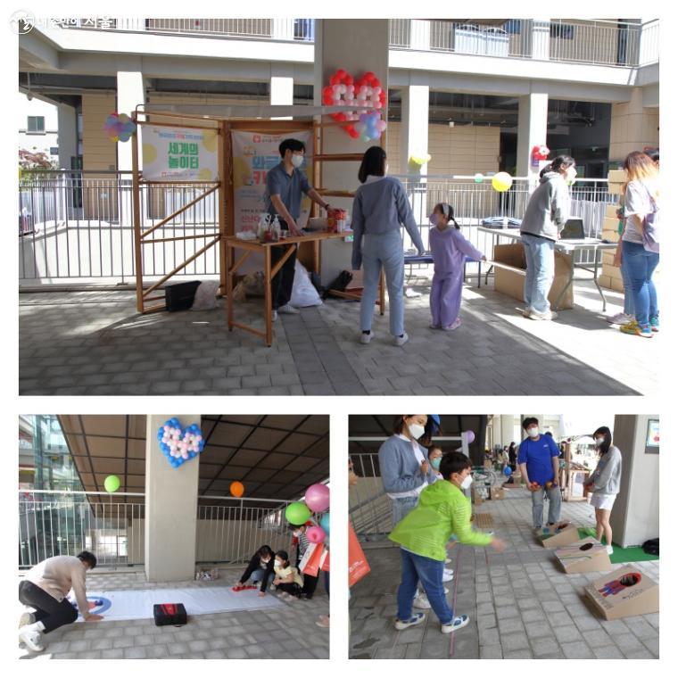 중앙대학교 봉사자들과 함께하는 ’세계의 놀이 활동‘도 인기를 끌었다. ⓒ이선미 