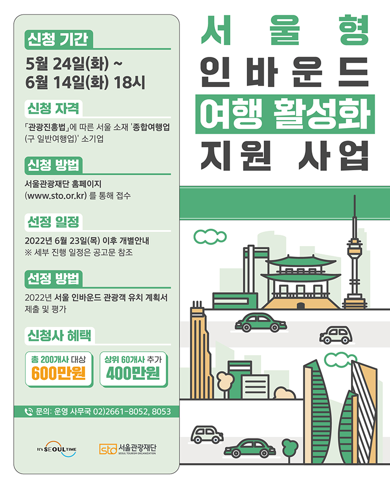 서울형 인바운드 여행 활성화 지원 사업 