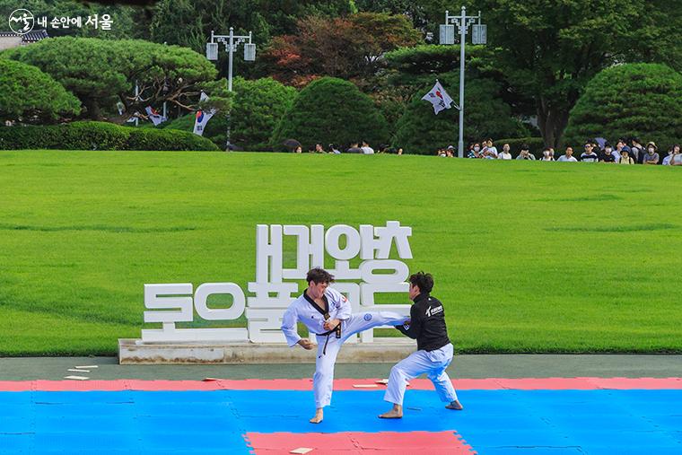 청와대에서 주말마다 태권도 정기공연이 진행된다. ⓒ유서경