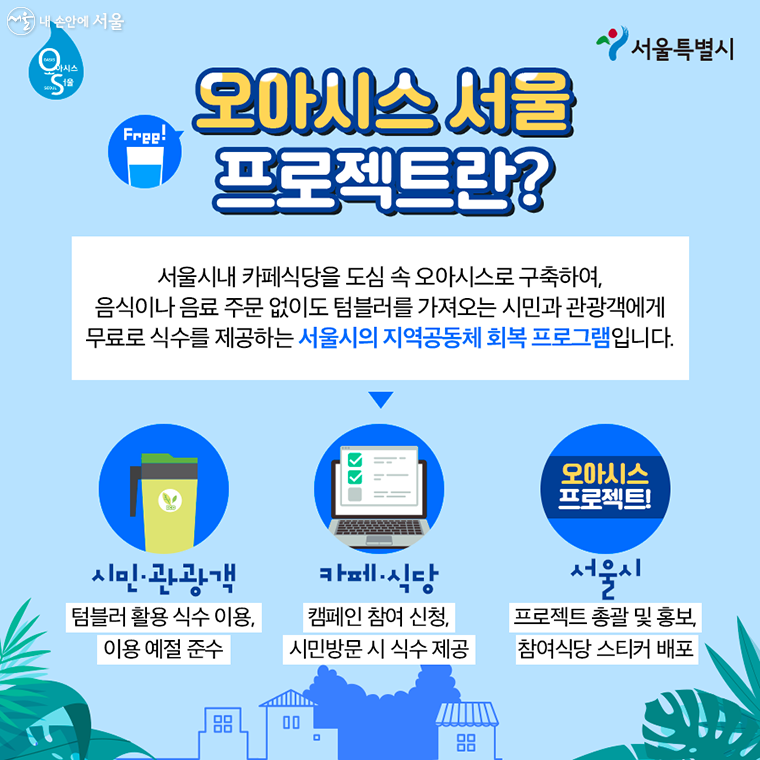 7월 15일부터 ‘오아시스 서울 프로젝트’가 시작됐다.