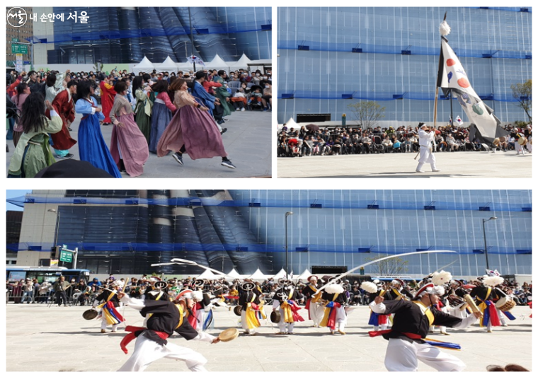 축제 메인 무대에서 펼쳐진 김덕수 사물놀이패의 '북의 판타지' 공연 