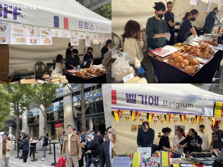 각 나라별 전통음식을 맛 볼 수 있었다. ⓒ 노윤지