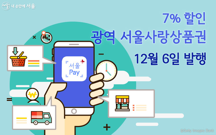 7% 할인되는 ‘광역 서울사랑상품권’ 1,000억원 규모로 12월 6일 발행된다. 