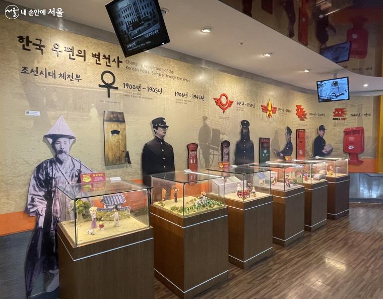 우표박물관에선 한국 우편의 변천사 등을 살펴볼 수 있다. 