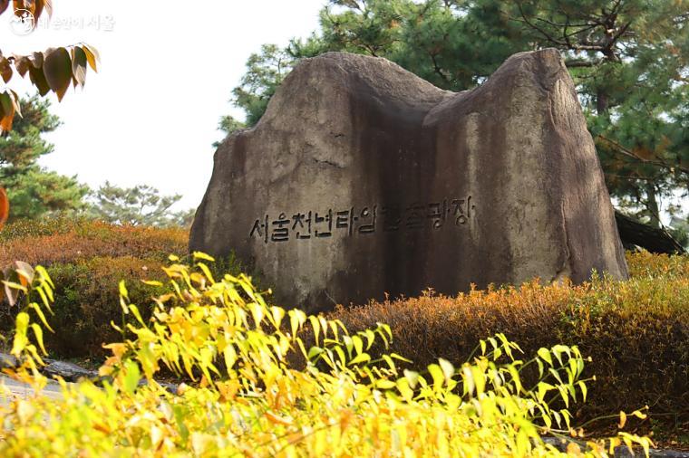 서울천년타임캡슐광장 가는 길. 가을색이 예쁘게 내려 앉았다. ⓒ정향선