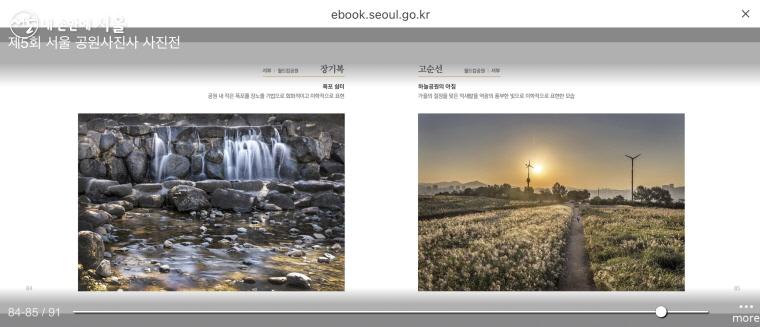 서울의 공원 누리집을 통해 온라인으로도 사진을 감상할 수 있다. ⓒ이정민