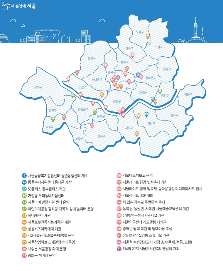 지도로 보는 ‘2023 달라지는 서울생활’ 