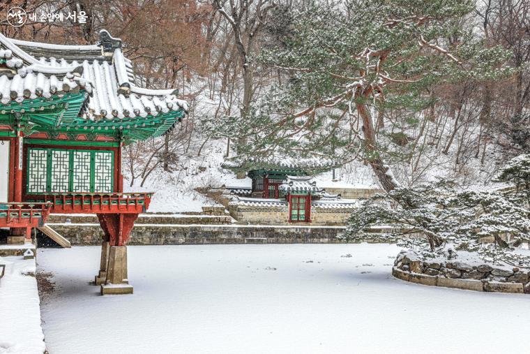 눈 내린 '부용지'와 '부용정'의 설경(雪景) 