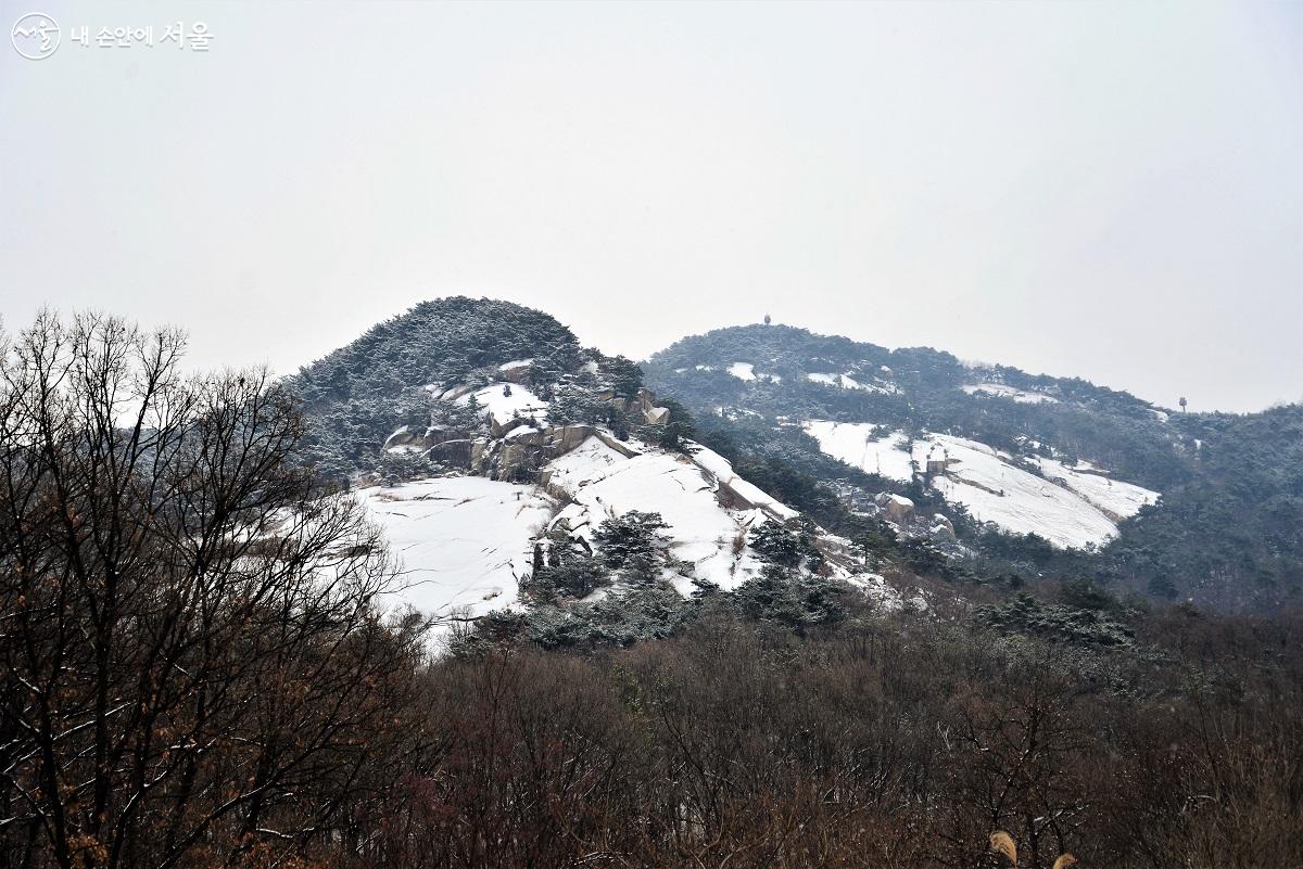 불암산 힐링타운에 도착하자 하얀 설국이 드넓게 펼쳐진다. ©이봉덕