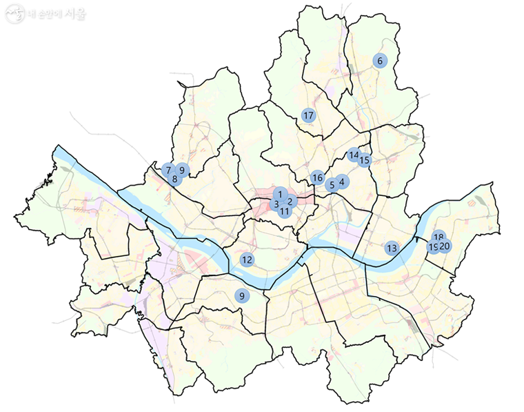 서울시 재개발 입주예정물량 지도(2023~2024년) 