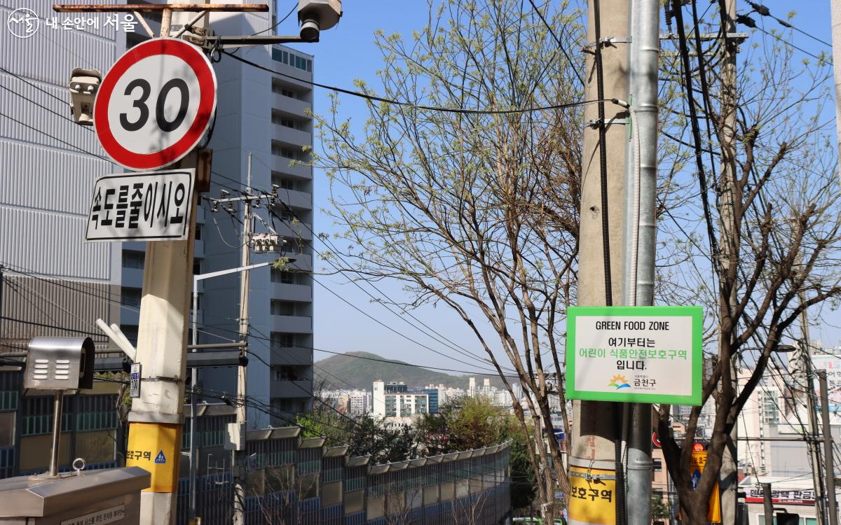 금천구 동광초등학교 앞 어린이보호구역 ⓒ조수연