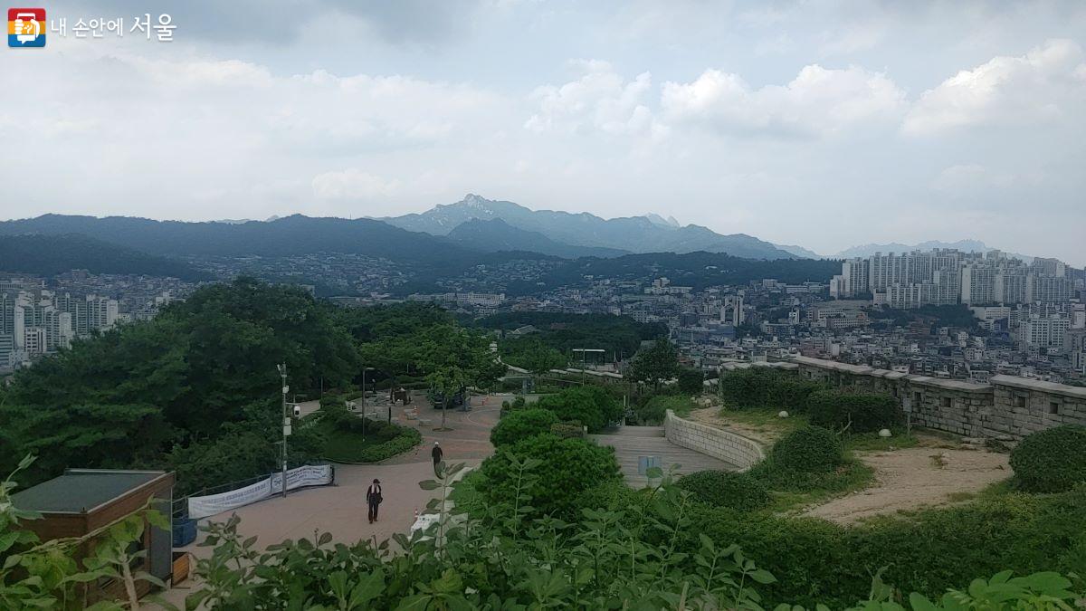 '낙산공원 조망지점'에서 본 '낙산공원' ⓒ 최은영 