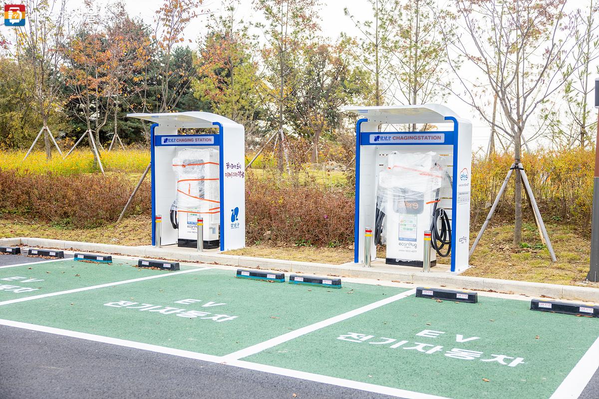 전기차 충전소도 설치되어 있어 조만간 운영이 시작될 예정이다. ©임중빈