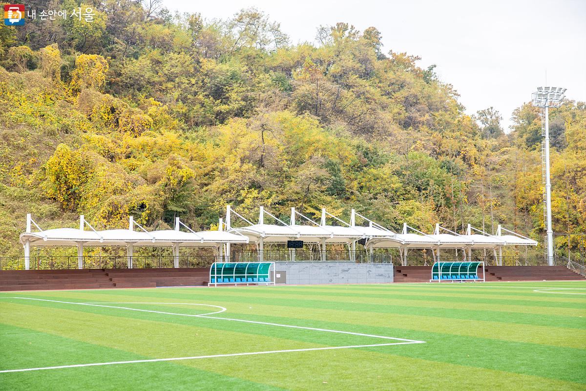 강남세곡체육공원 내 축구장은 넓은 면적을 갖춰 관내 많은 대회를 개최할 수 있을 전망이다. ©임중빈