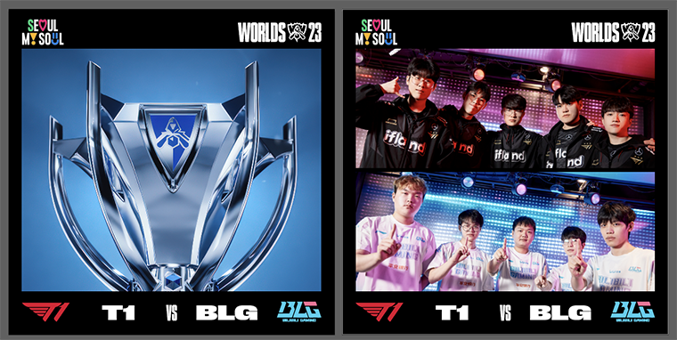 2023 롤 월드 챔피언십 4강 진출팀 ‘징동 게이밍(JDG)’, ‘T1’, ‘빌리빌리 게이밍(BLG)’, ‘웨이보 게이밍(WBG)’