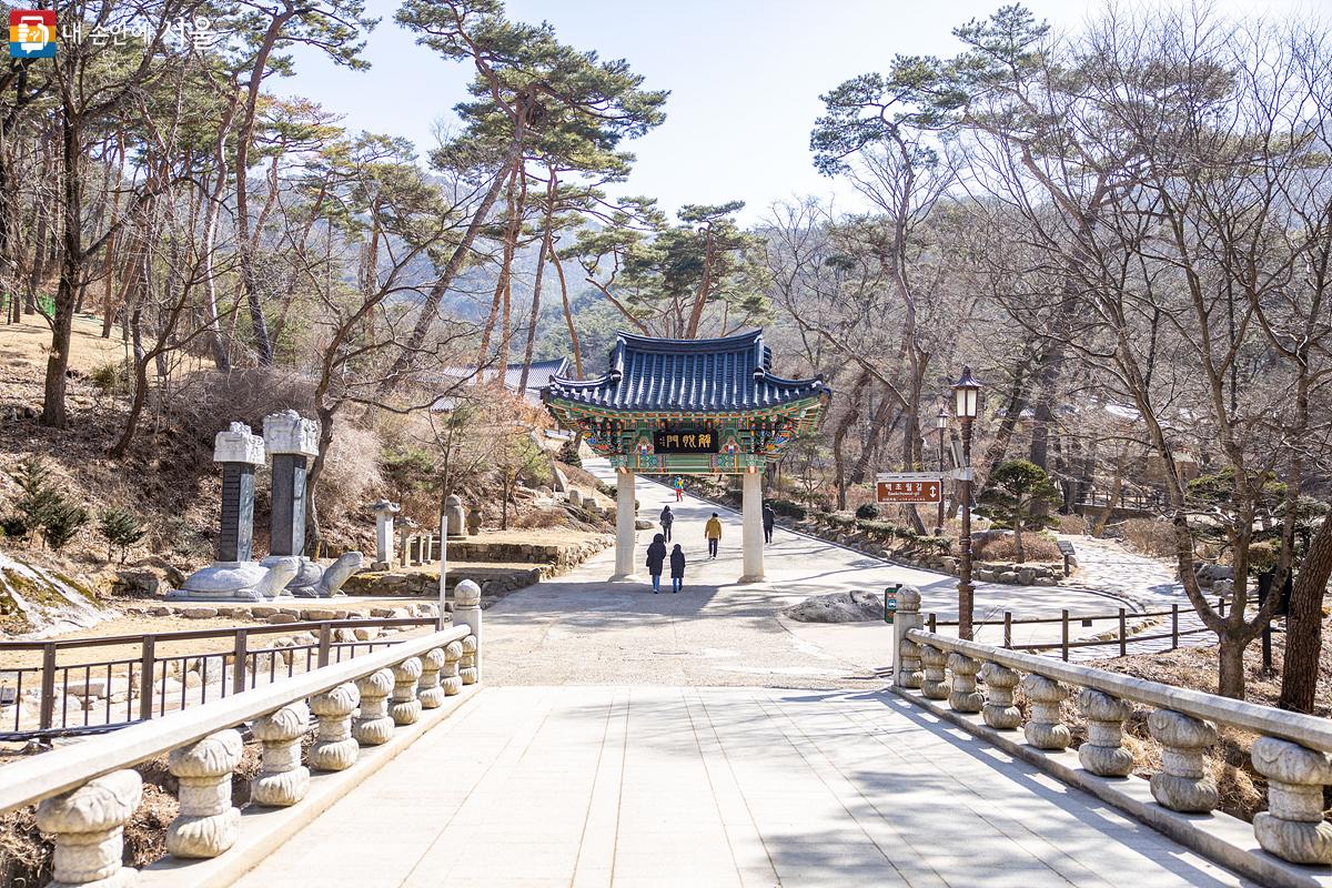 서울에 있으리라고는 전혀 상상할 수 없을 정도의 고즈넉하고 거대한 사찰 풍경에 압도되는 느낌이다