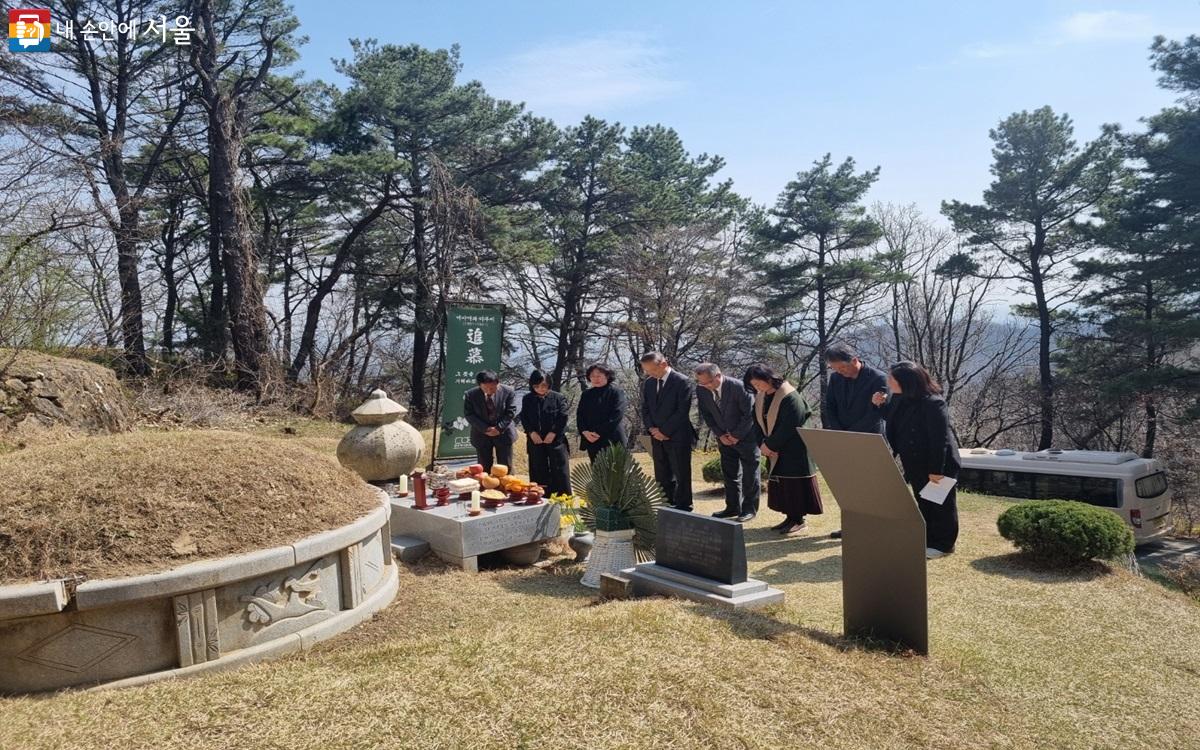 망우역사문화공원에서 아사카와 다쿠미 추모식이 진행됐다. Ⓒ최현우