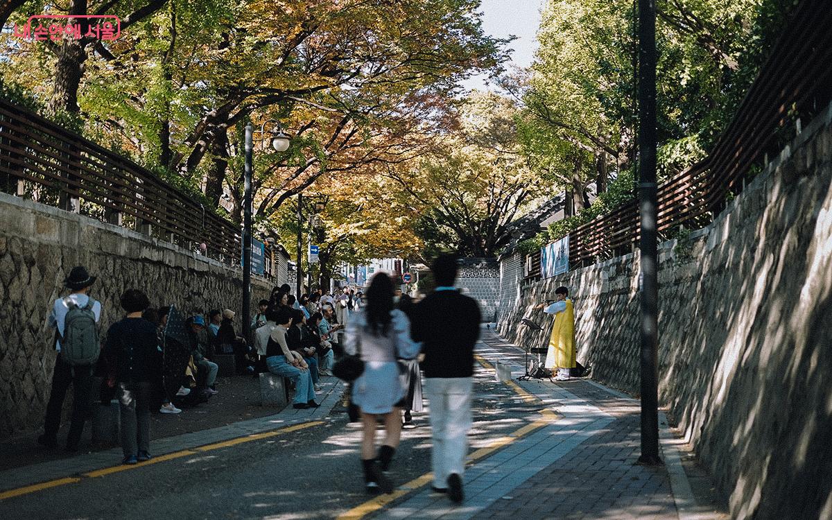 감고당길의 가을 정취에 흠뻑 빠지다. ©김아름