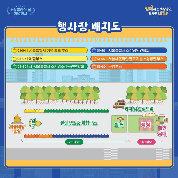 ‘소상공인의 날 기념행사’ 행사장(광화문광장) 배치도