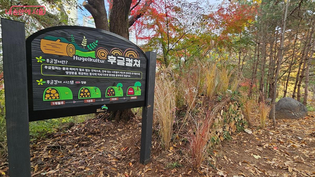 불광중학교 뒤 서울둘레길 17코스에 설치된 후글컬쳐 입간판 Ⓒ최용수