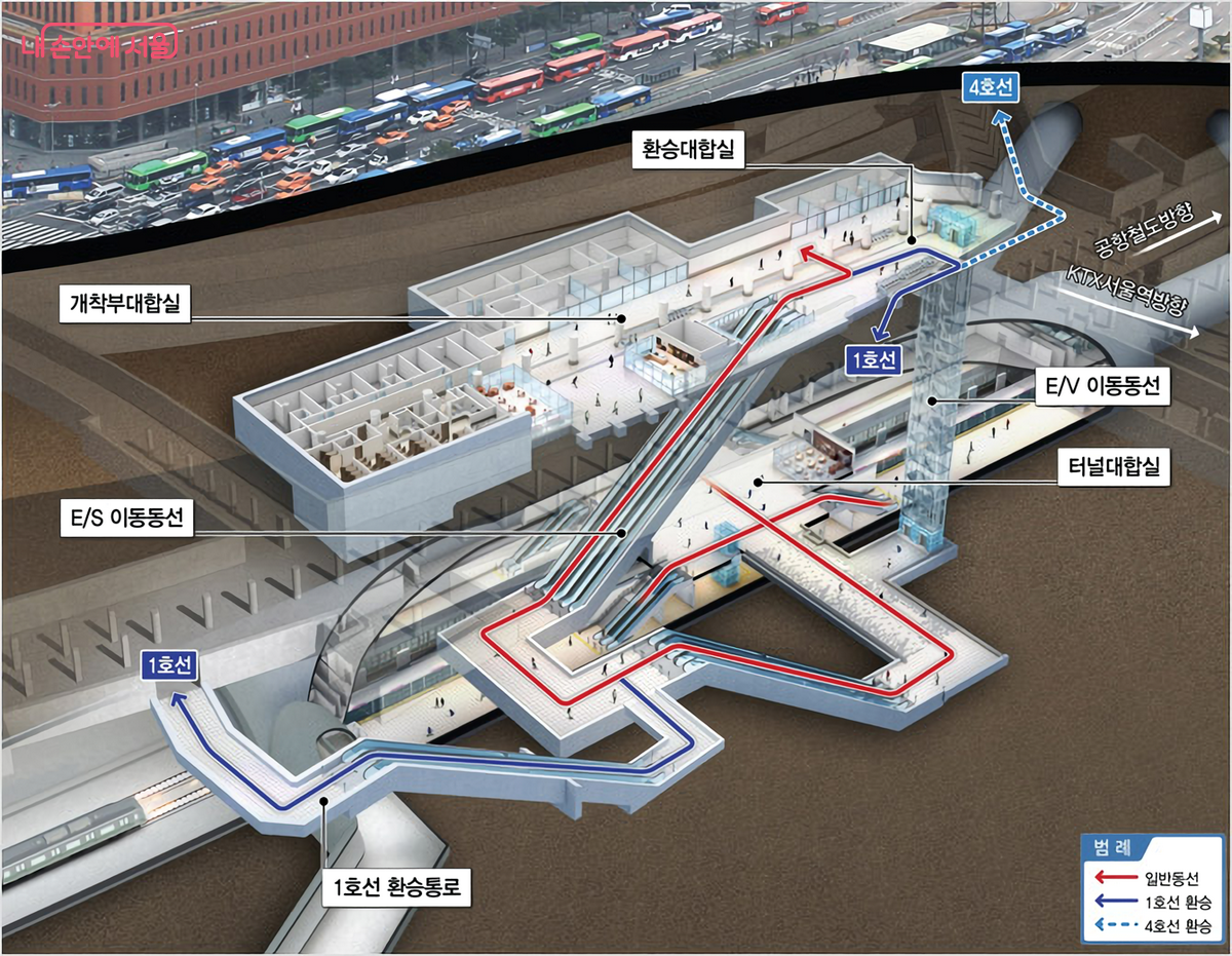 GTX-A선 서울역 구조도 ©SG레일