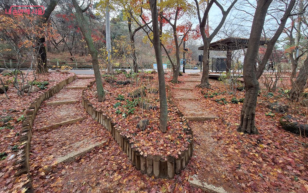 장충체육회 입구에 조성된 이주은·오태환 작가의 ‘물, 바람, 마음이 머무는 정원’ ©이혜숙