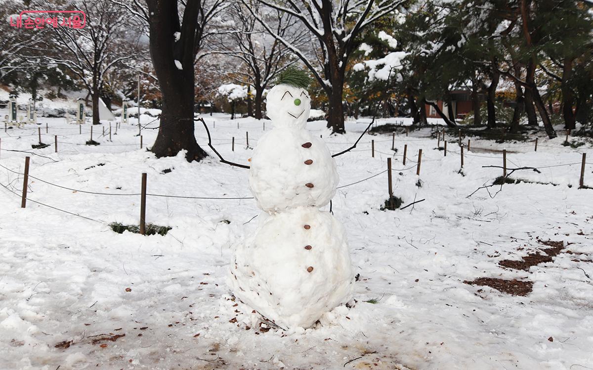 눈사람은 겨울의 상징이자 순수한 즐거움과 우정을 상기시켜주는 존재다. ©정향선