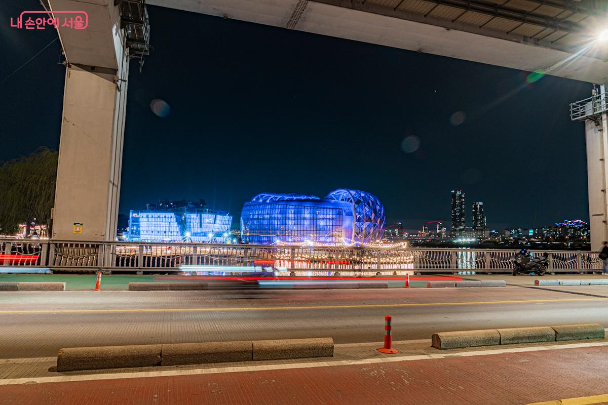 잠수교에서 바라본 세빛섬 