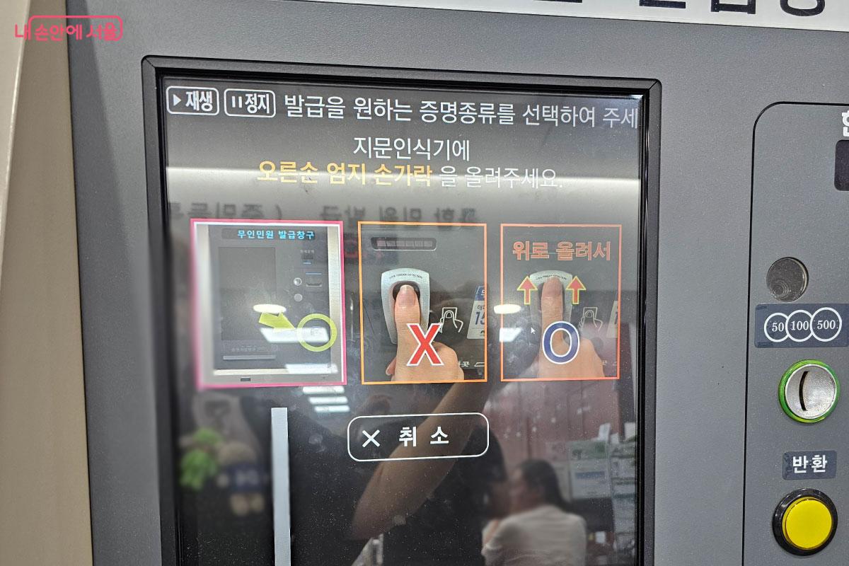 별도의 서류 없이 지문으로 인증할 수 있다. &copy;홍혜수