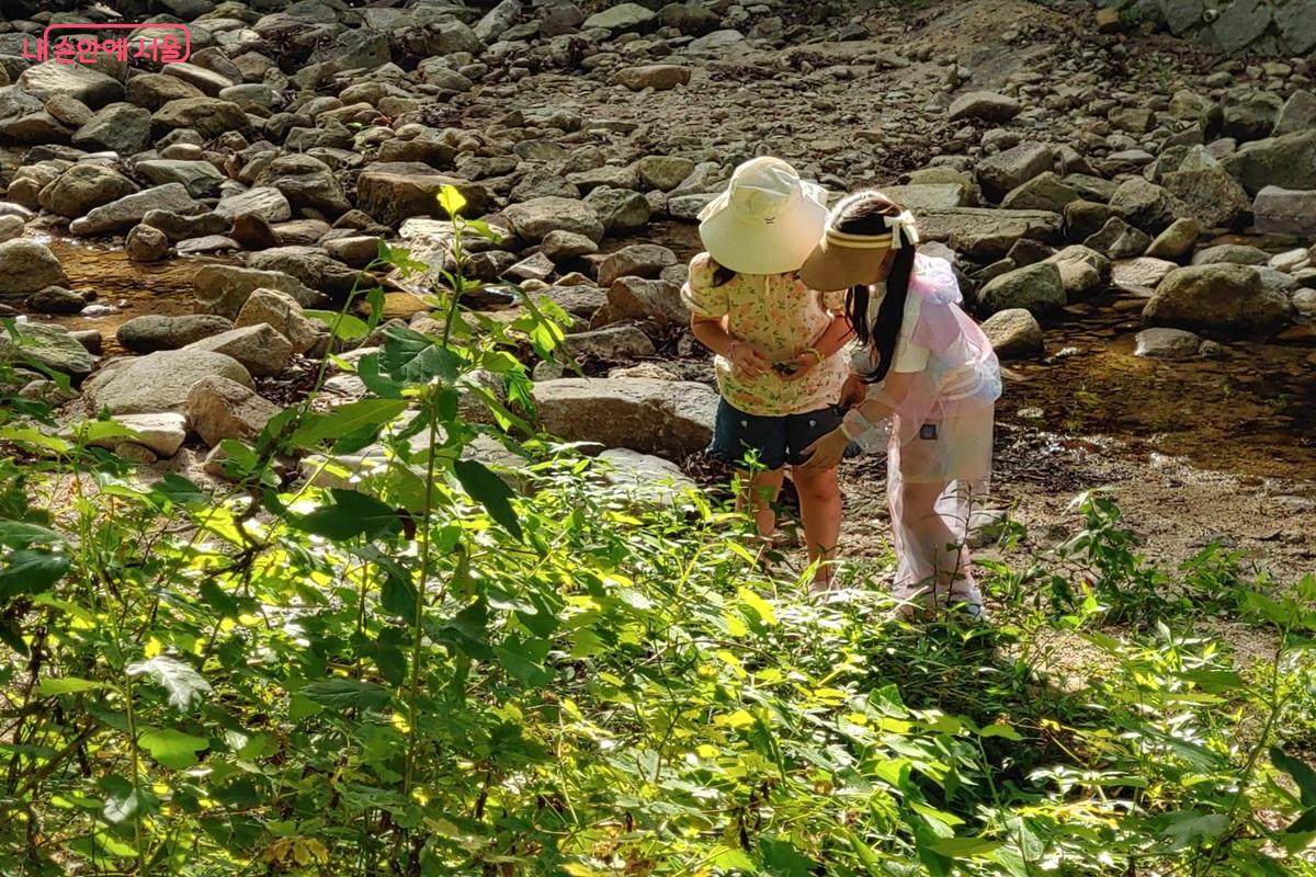 아이들이 무더위를 피해 더위를 식히고 있다. ©김병규 