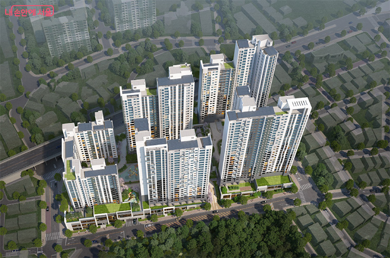 마포구 성산동 165-72번지 일대 모아주택(556세대 공급 예정) 조감도
