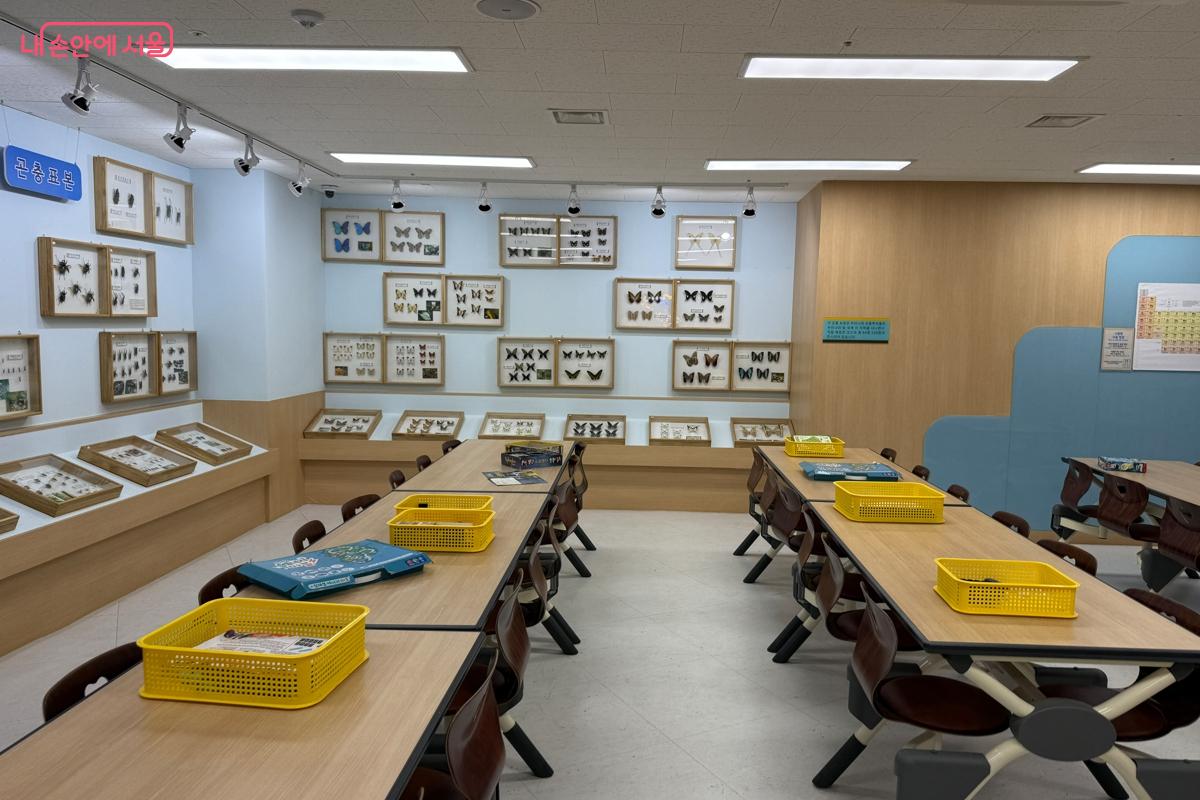 곤충표본과 학습 보드게임이 있는 휴게실 &copy;이하늘