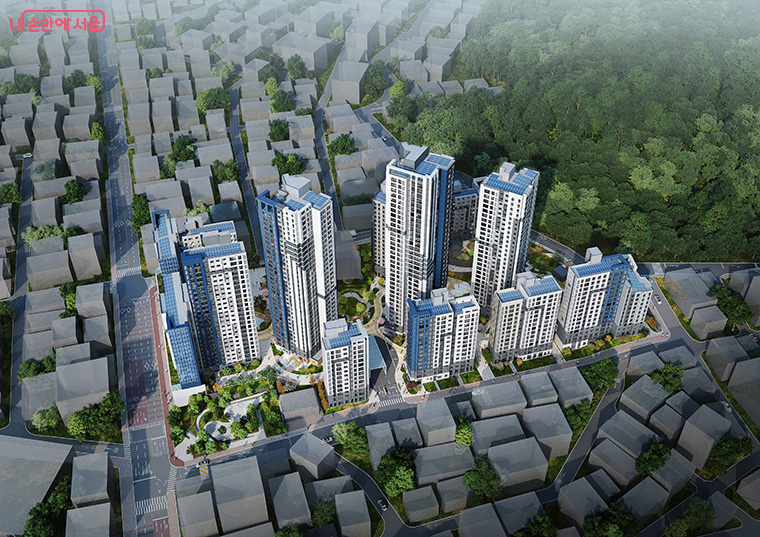 금천구 시흥동 817번지 일대 모아주택(817세대 예정) 조감도
