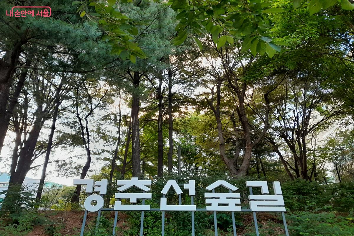 큼지막한 안내 표지판이 있어 경춘선숲길을 한눈에 알아볼 수 있다. &copy;강성희