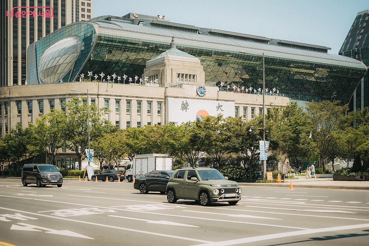 새로 단장한 서울광장 주변에도 매력적인 정원이 조성됐다. ©김아름