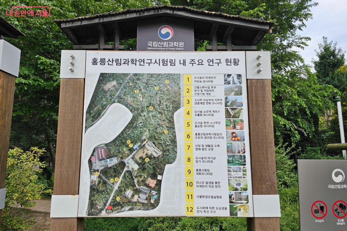  다양한 연구가 진행되고 있는 홍릉숲 &copy;홍혜수  