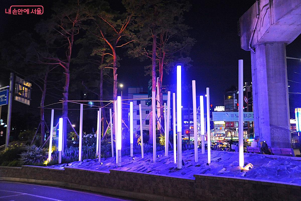 야간에는 소나무정원과 어울리는 경관 조명이 볼거리를 제공한다. ⓒ조수봉